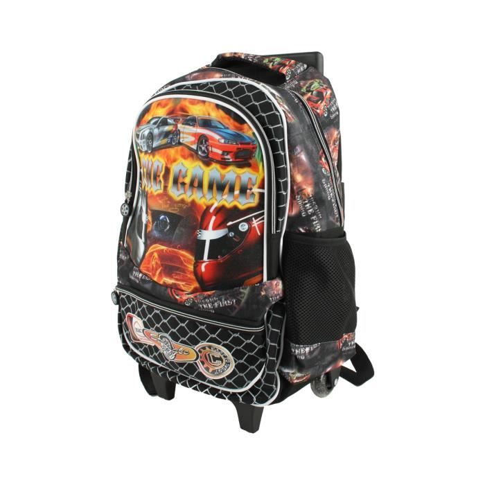 Sac à dos à roulettes 49 cm Voiture MULTICOLORE Cdiscount Bagagerie Maroquinerie