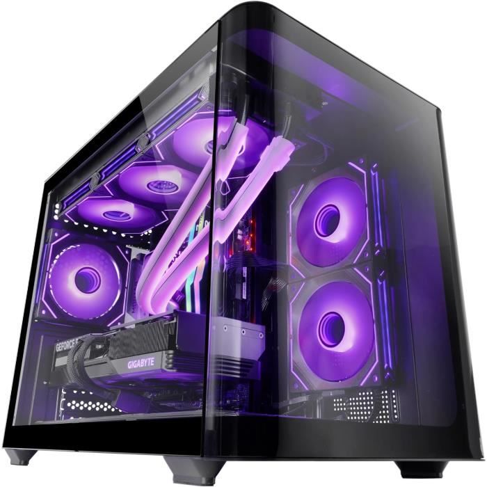 Boîtier Gaming Micro-ATX – MARS GAMING – MC-FUSIONM – Verre Courbé – Refroidissement Liquide – Double Chambre
