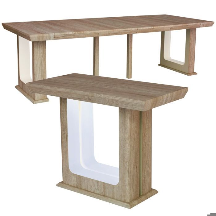Table Console Extensible 250cm Houston Chene Vieilli Achat