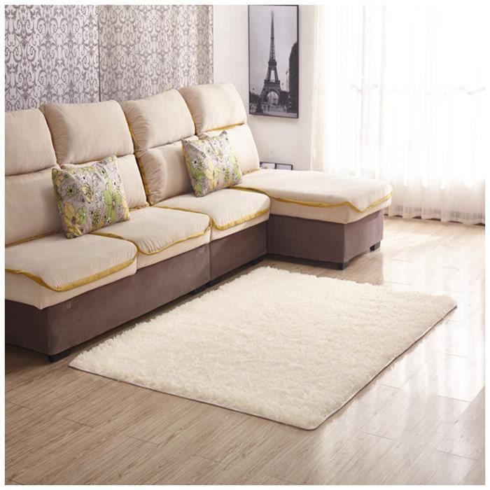 Tapis Shaggy QUINZI 120x180cm - Doux, Antidérapant, Bleu Marine - Pour Salon Ou Chambre