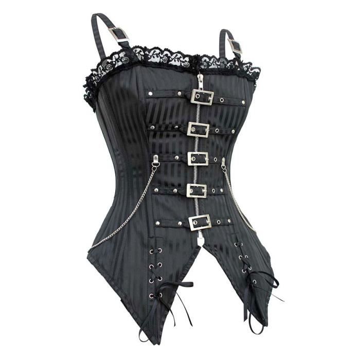 Corset bustier gothique satin et... Achat / Vente Corset bustier