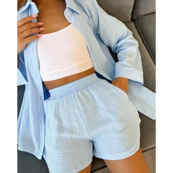 Short plissé femme sales