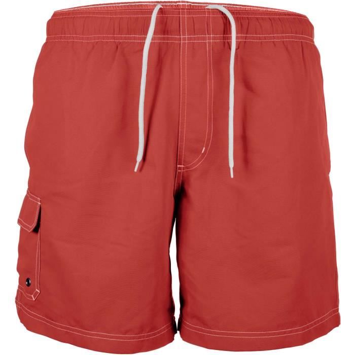 Short de bain - Proact - Rouge - Homme - Natation - Respirant