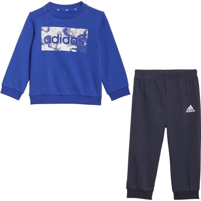 Surv tement b b Adidas Essentials bleu Manches longues
