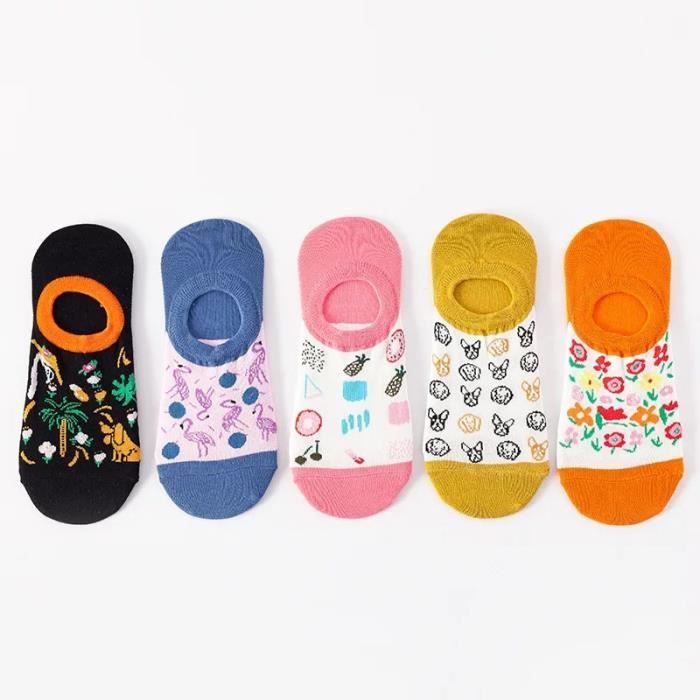 Lot De 6 Chaussettes Antidérapantes Bébé Adorel - Coton Motif Animaux - Tailles S/M/L - Pour 3-12 Mois Et +