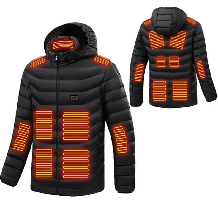 Veste Chauffante Enfant USB - 3 Zones De Chauffage Réglables - Doudoune Imperméable - Pour Ski, Randonnée, Activités Plein Air Hiver