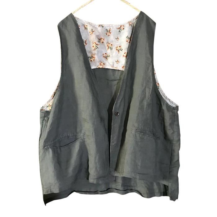 Manteau Long Vintage En Lin - Coupe Bouffante Décontractée, Taille Normale, Pour Femmes, Neuf Avec étiquettes