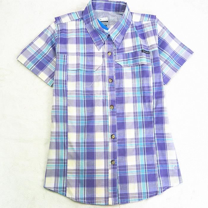 Chemise De Pêche Femme FinTech Manches Courtes – XS Bleue, Neuve Avec étiquettes