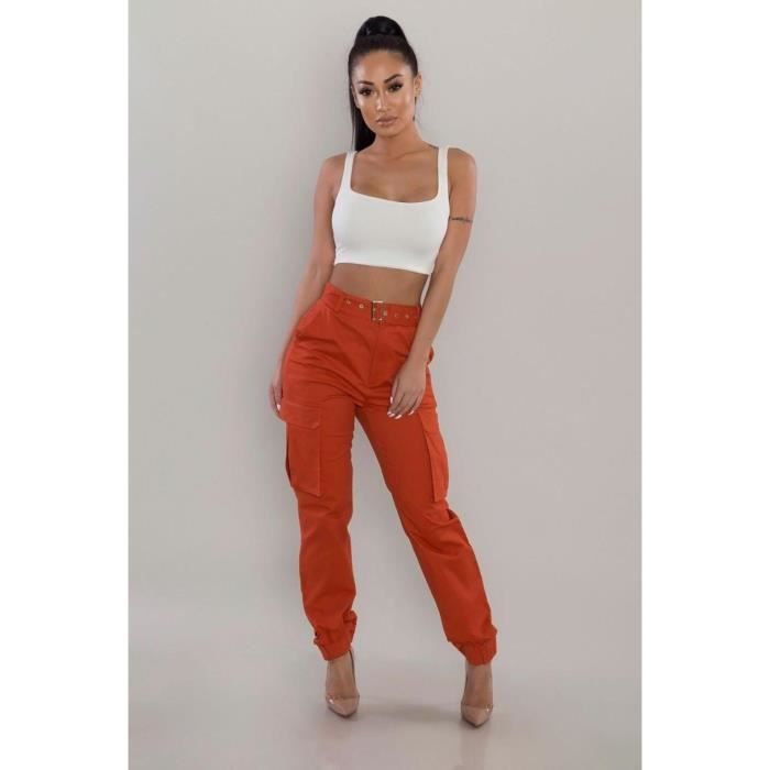 Pantalon militaire cargo clearance femme