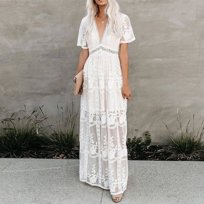 Robe Sans Manches Dentelle Patchwork main image 1