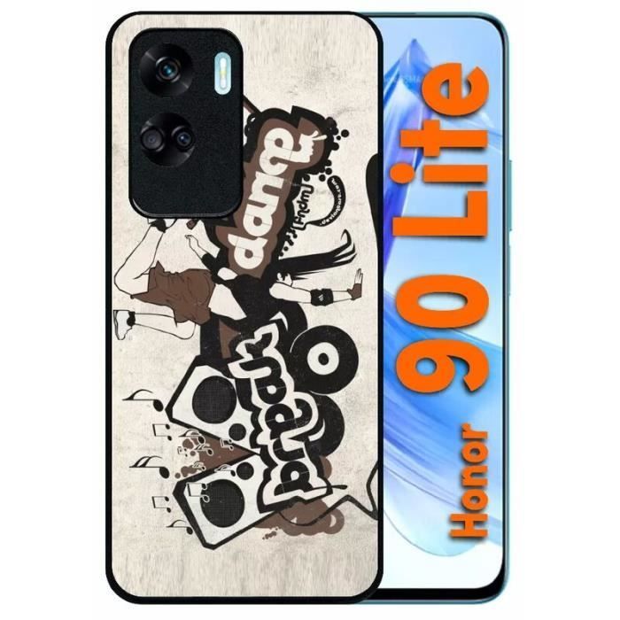 Coque Hydrogel Pour Honor 90 Lite - Design Cassette Bleu Avec Texte Personnalisable