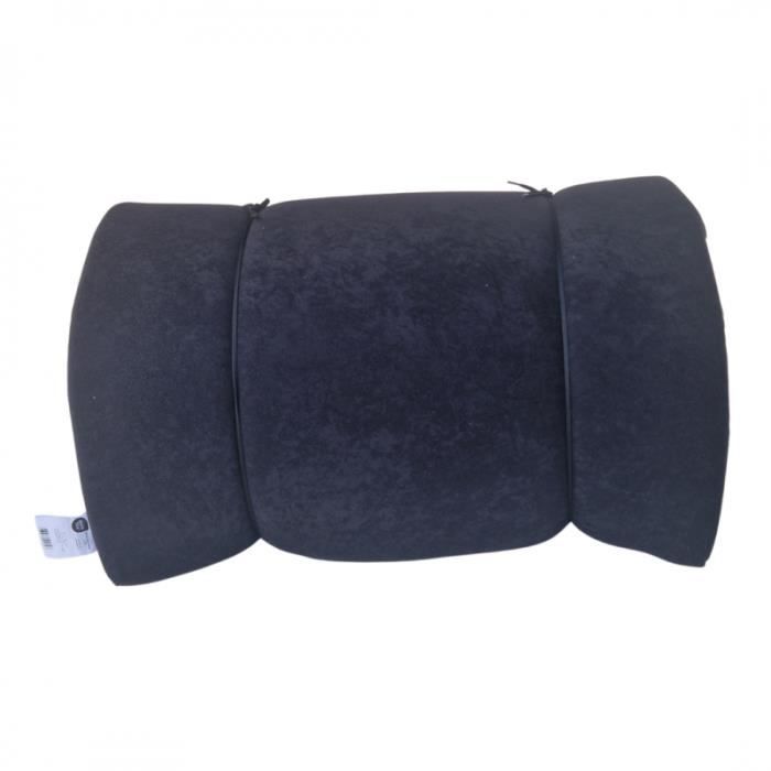 Matelas Natalia Spzoo - 200x60x6 cm - Chauffeuse Enroulable Pliable - Longueur Réglable - Noir