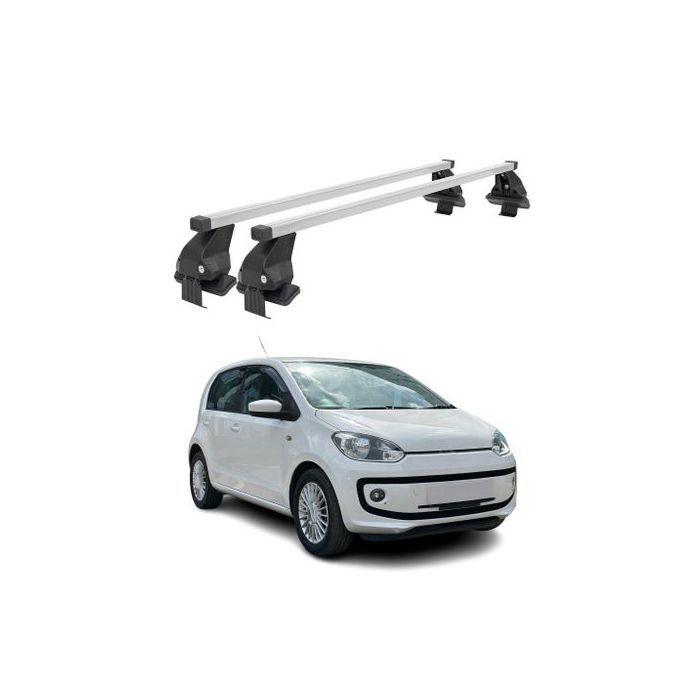 Jeu De Barres De Toit Transversales Noir Elegance Pour VW Caddy 2004 - Installation Facile