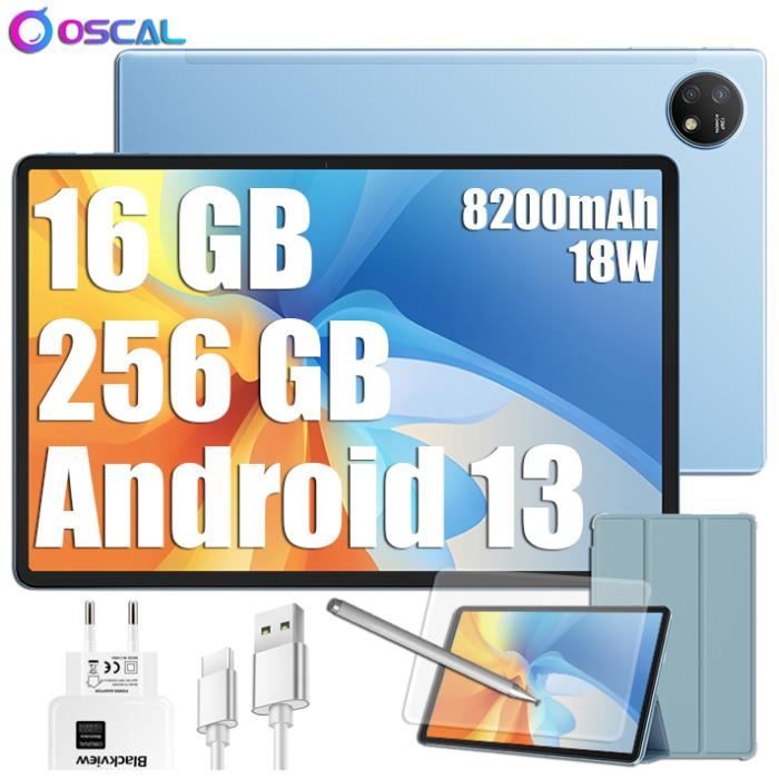 Tablette Tactile – Oscal – Pad 16 – Android 13 – 1051 – 256Go + 1To SD – 5G – Bleu