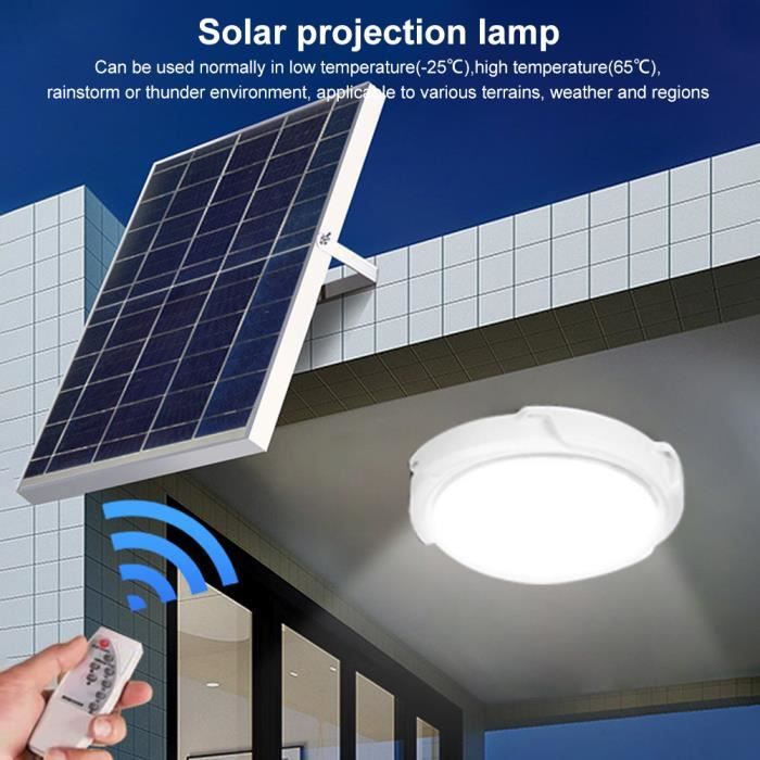 Lampe led solaire -Plafonnier solaire avec télécommande - Cdiscount Maison