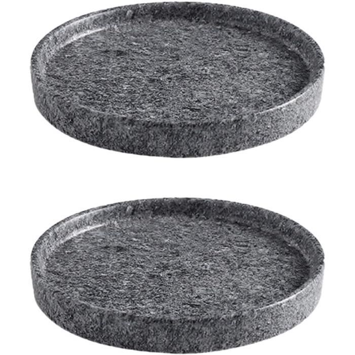 8Pcs Soucoupes Pot De Fleur Rond Bambou, Petit Dessous De Verre Bois