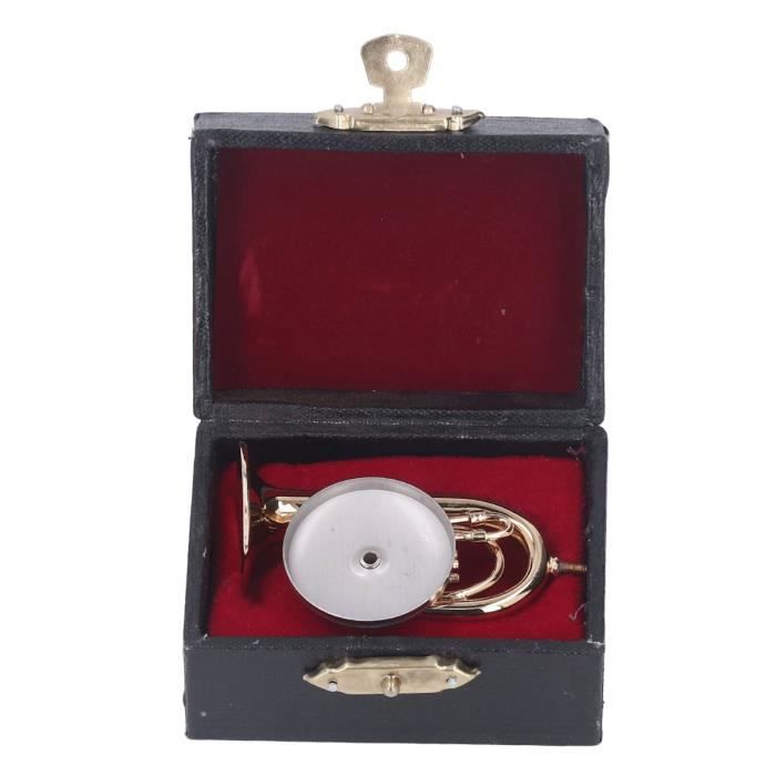 Modèle Miniature De Tuba En Laiton Plaqué Or - Décoration Bureau, Cadeau Musical - Euphonium Mini - HEEPDD
