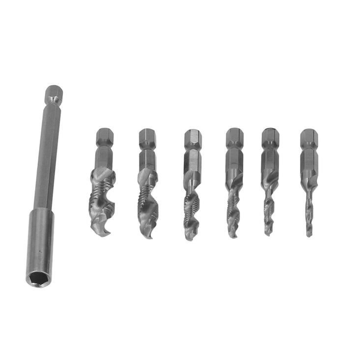 Forets-tarauds Combinés QUARKZMAN M4x0,7 - Lot De 2, Queue Hexagonale 1/4", Acier Rapide 4341 Nitruré, Pour Perçage Et Taraudage En Une étape