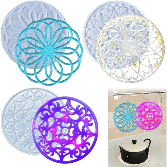 Lot De 4 Moules Ronds De Serviettes En Résine époxy, Moules En Résine Époxy Kit, Moulle