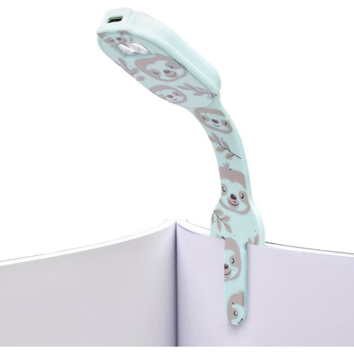Lampe De Lecture LED Marque-Page OSDUE - 3 Couleurs & 5 Luminosités - Bras Flexible - Charge USB-C - 29g