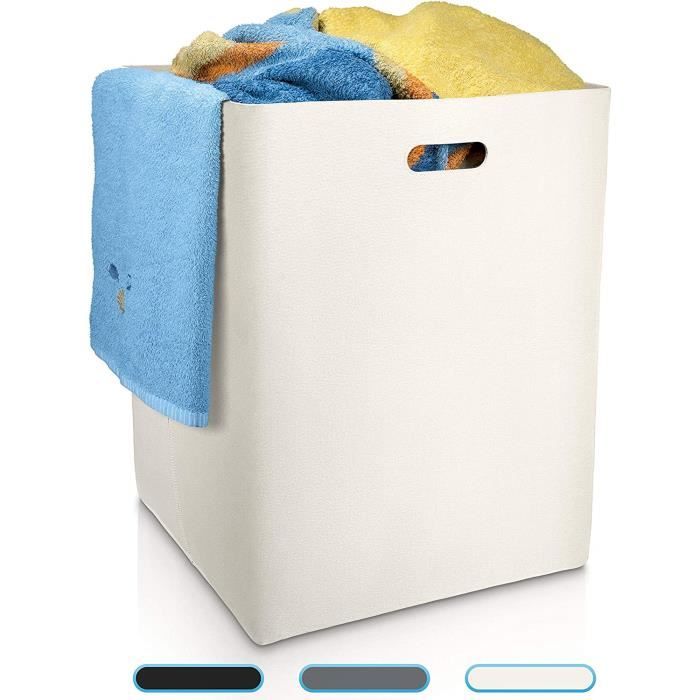 Grand panier de rangement en feutre - Écru chiné - Home All | H&M FR
