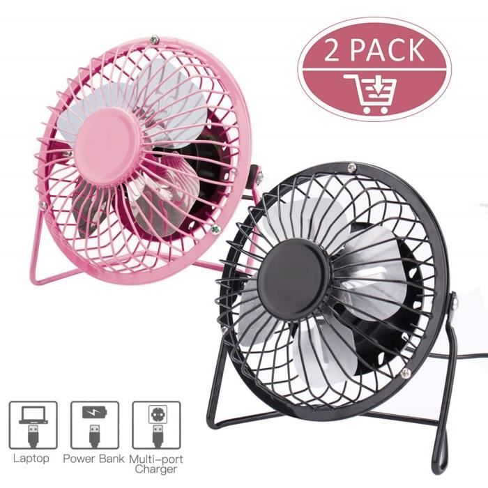4inch Ventilateur USB Mini Ventilateur de Table Portable 360 Degrés Réglable Sécurité pour Maison / Bureau / Chambre / Voyage en Plein air - Swarey