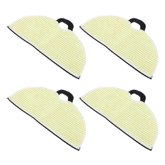 Lot De 4 Tampons Microfibre Pour Robot Aspirateur - Compatible 360 P7/C50, Polaris 1226, AMIBOT Animal - 9