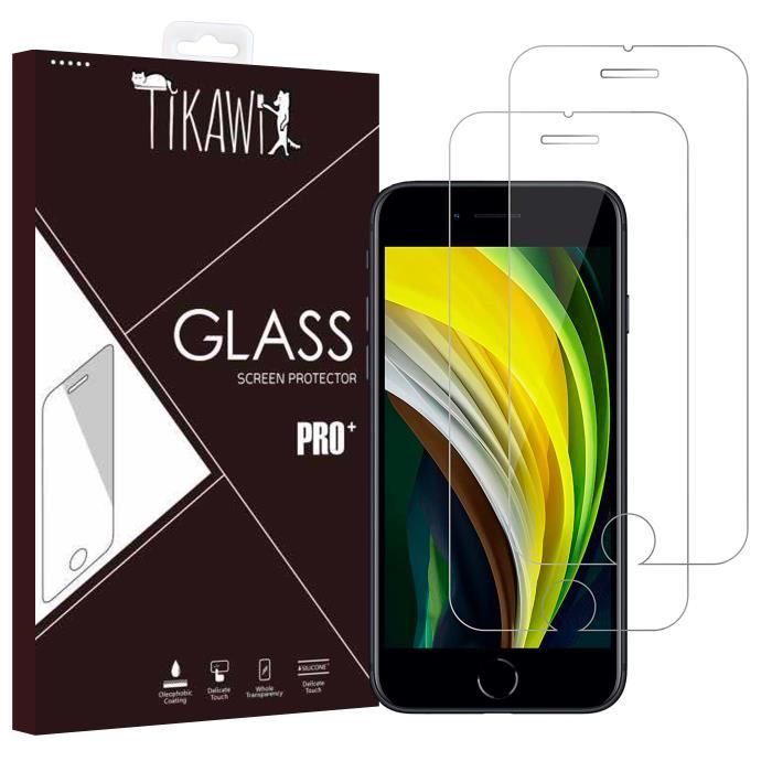 Tikawi x2 Verre trempé 9H Iphone 7 / 8 Plus + Protection Ecran Haute  résistance - [Anti-traces] - Film de protection - Cdiscount Téléphonie