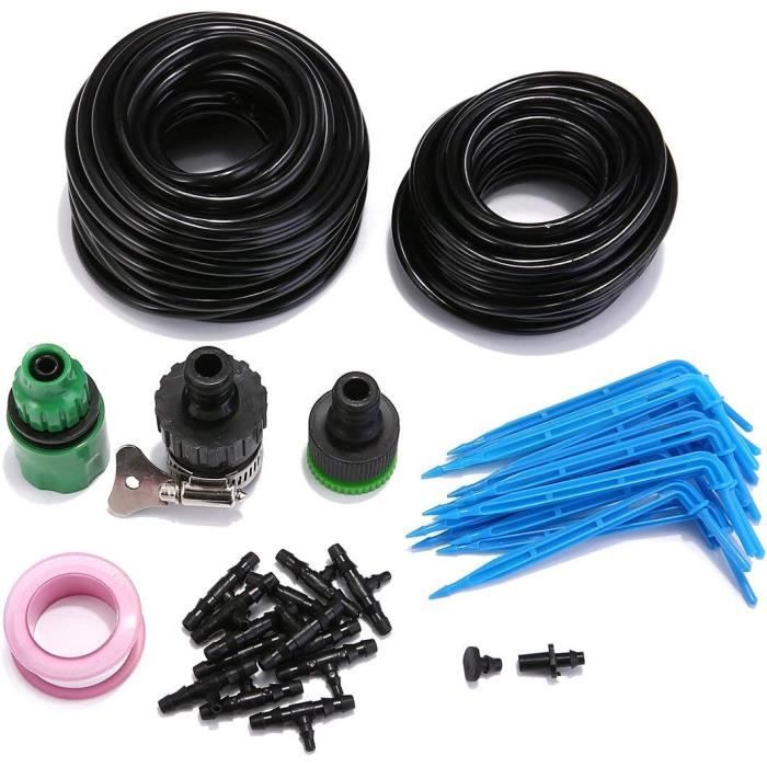 Système D'Irrigation MicroGoutte À Goutte Automatique 37Pcs 10M 8M
