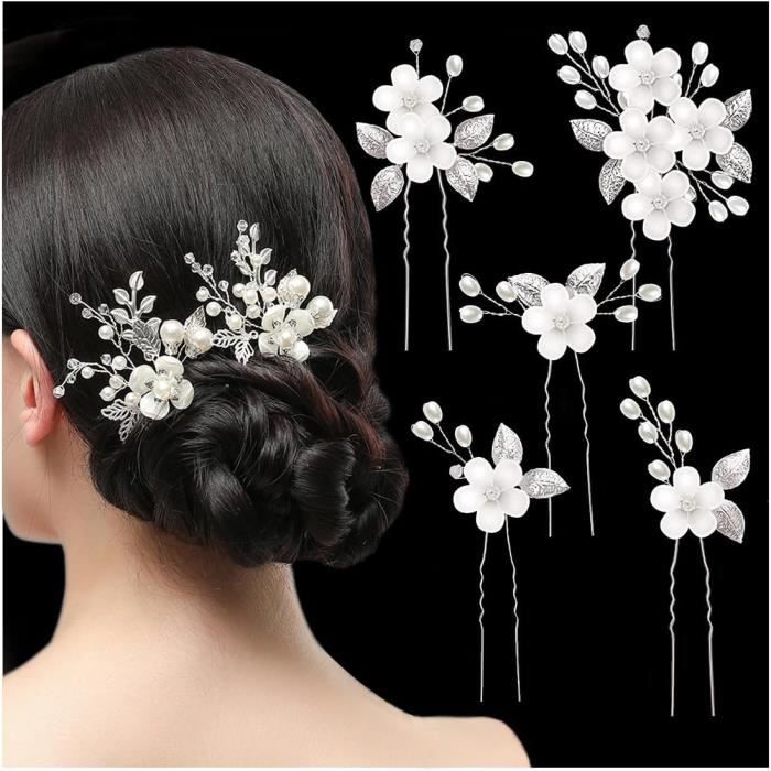 pingle Cheveux De Mariage En Fleur Pince Cheveux Mariage Strass