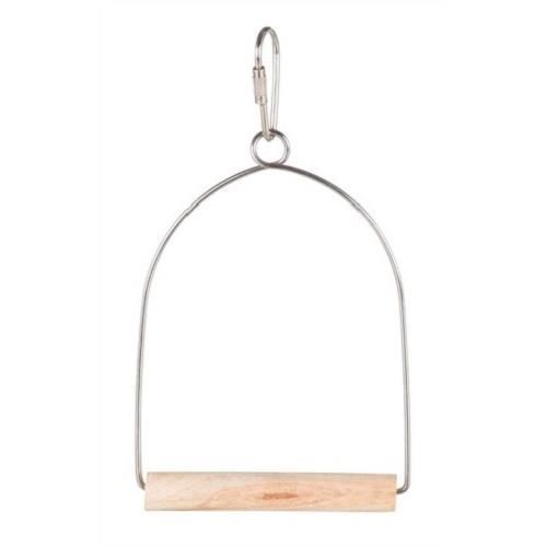 Trixie balançoire à archet 8 x 15 cm acier inoxydable/bois argent/naturel