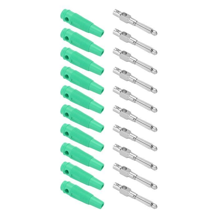 Lot 20 Fiches Banane 4mm Femelles - Bornes De Connexion 5 Couleurs Avec Binding Post