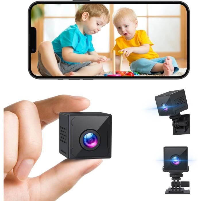 Mini Caméra, Caméra HD 1080P WiFi Surveillance intérieure, Mini Caméra ...