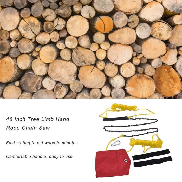Scie à Chaîne De Poche Pliable - 11 Dents, Acier Au Manganèse, Pour Survie, Camping, Jardinage