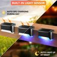 Leytn® 12Pcs Lampe de pont solaire LED Lampe solaire extérieur Lampe de jardin pour Clôture Terrasse Jardin Marche Escalier-1