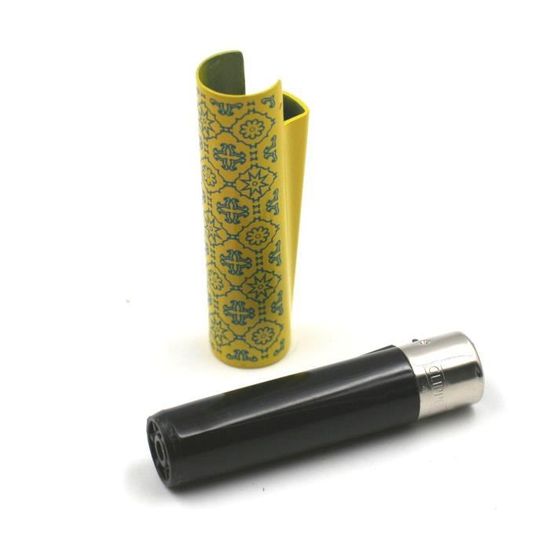 Mini Clipper non imprimé de couleur noir avec étui métal motif vintage Rose