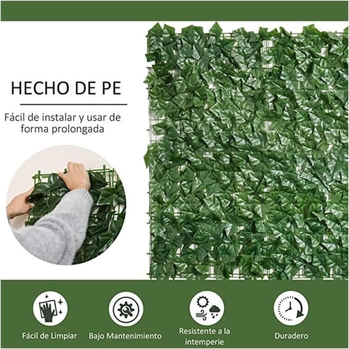 Haie Artificielle Brise-vue Luckxing - Lierre Faux Pour Balcon, Jardin, Clôture Intimité (tailles Au Choix)