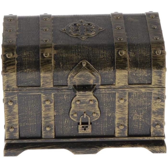 Coffre Au Trésor Pirate Transparent Taille Moyenne - 14x10.5x11 Cm, Jouet Pour Enfants, Déco Thème Pirate Ou Rangement Bijoux - 13