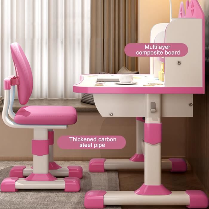 Chaise De Bureau Pivotante Pour Enfant – Hauteur Réglable 36-46 Cm – Dossier Et Accoudoirs Réglables – Vert Clair - 6