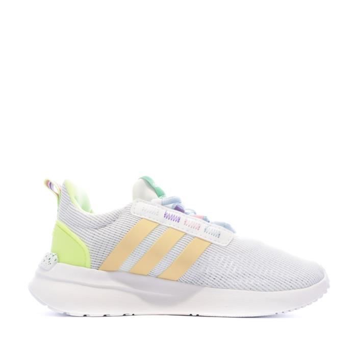 Baskets Enfant ADIDAS ORIGINALS Racer Tr21 K Blanc Tige en textile Fermeture par lacets