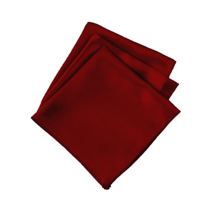 Lot De 10 Mouchoirs De Poche Homme En Satin - 22x22cm, Couleurs Unies - Pour Costume, Mariage, Cérémonie