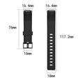 233MM Mode Bracelet de montre silicone de remplacement pour Fitbit Inspire/Inspire HR-Noir-2