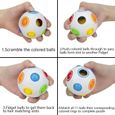 Magic Rainbow Ball, 3D Ball Puzzle Speed Cube Jouets Éducatifs Rainbow Puzzle Ball Stress Relief-2