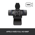 Webcam - Full HD 1080p - Logitech - C920S Pro - Microphone intégré - Noir-2