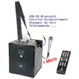 Pack Enceinte Karaoke sans fil USB/Bluetooth BOOST-KUBELED-BK - 3 Jeux de lumière Astro - Stroboscope Derby - Micro - Télécommande-2
