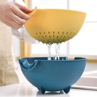 Set De 8 Passoires Multifonctionnelles - Égouttoir 2-en-1 Plastique Pour Légumes, Pâtes, Fruits | Cuisine Pratique
