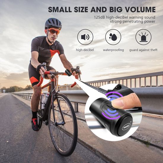 Accessoire Sécurité Cycliste Sonnette De Vélo électrique 120 DB Rechargeable USB-C - étanche IPX4, 5 Sonneries, Autocollant Réfléchissant - Pour VTT, Route, Scooter Rechargeable Usb Vélo Accessoire Sécurité Cycliste Sonnette De Vélo électrique 120 DB Rechargeable USB-C - étanche IPX4, 5 Sonneries, Autocollant Réfléchissant - Pour VTT, Route, Scooter Rechargeable Usb Vélo