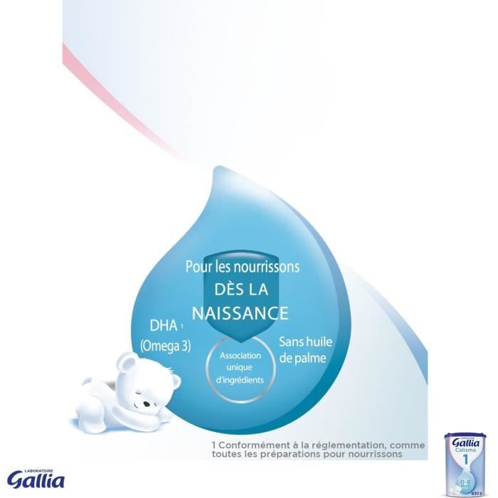 GALLIA Calisma 1 Lait en poudre pour bébé - 3 x 830 g - De 0 à 6 mois -  Achat / Vente lait 1er âge GALLIA Calisma 1 Lait en poudre