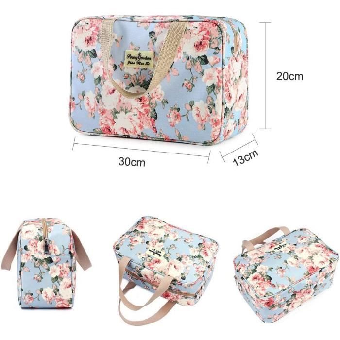 Trousse De Toilette Voyage Imperméable - Sac Suspendu Avec Crochet - 4 Compartiments - 28x23cm