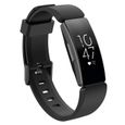 233MM Mode Bracelet de montre silicone de remplacement pour Fitbit Inspire/Inspire HR-Noir-3